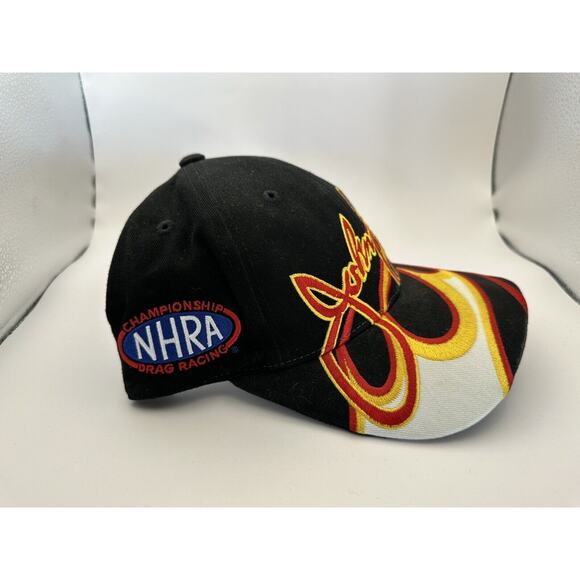 NHRA John Force Castrol Racing Black Cap Flames Adjustable - Picture 2 of 6